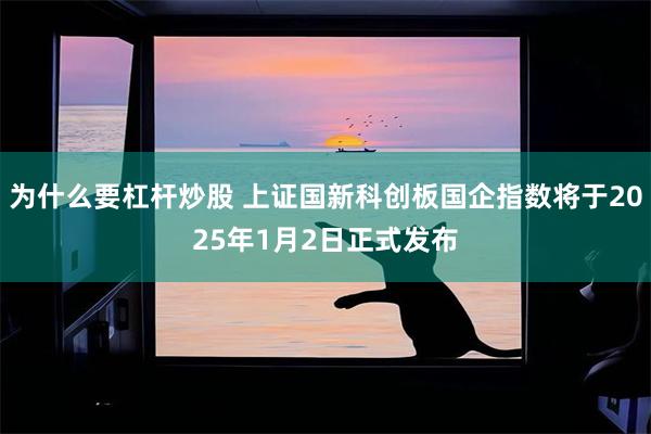 为什么要杠杆炒股 上证国新科创板国企指数将于2025年1月2日正式发布